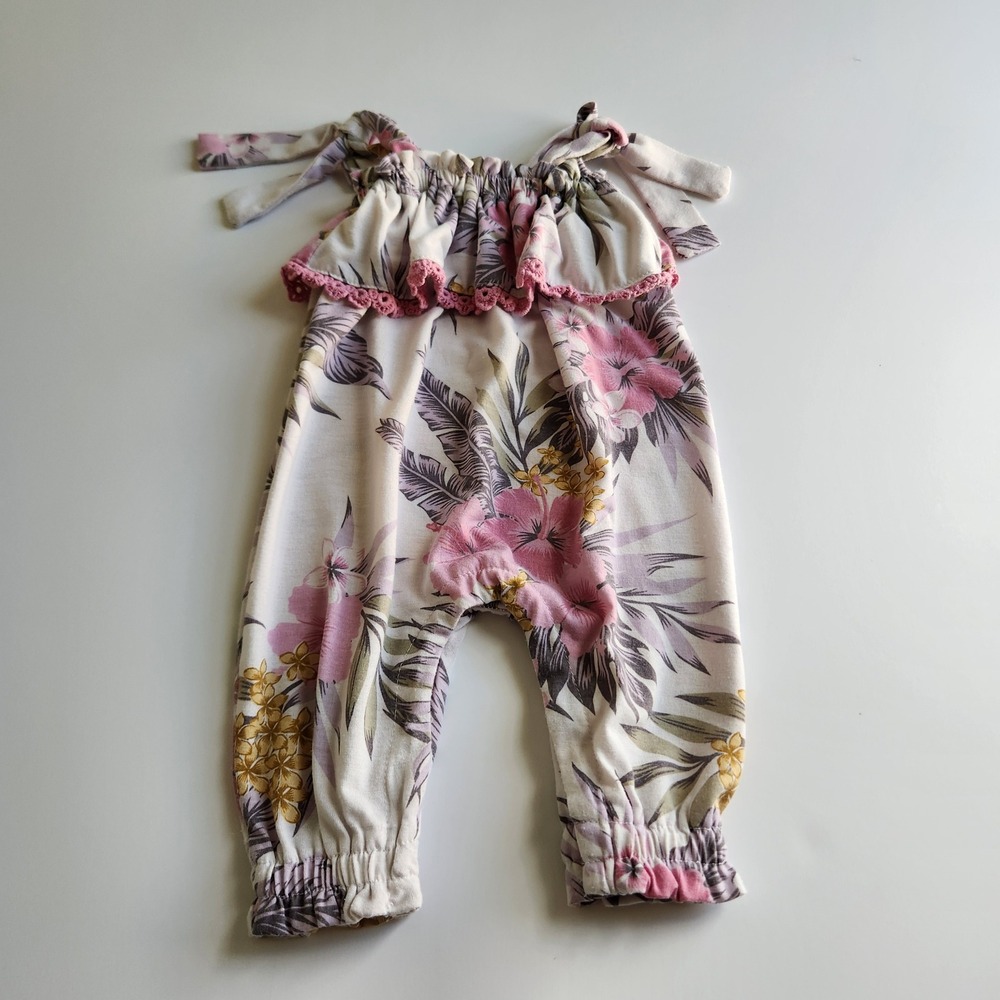 Baby Girls Floral Ruffle Romper size 0/3M